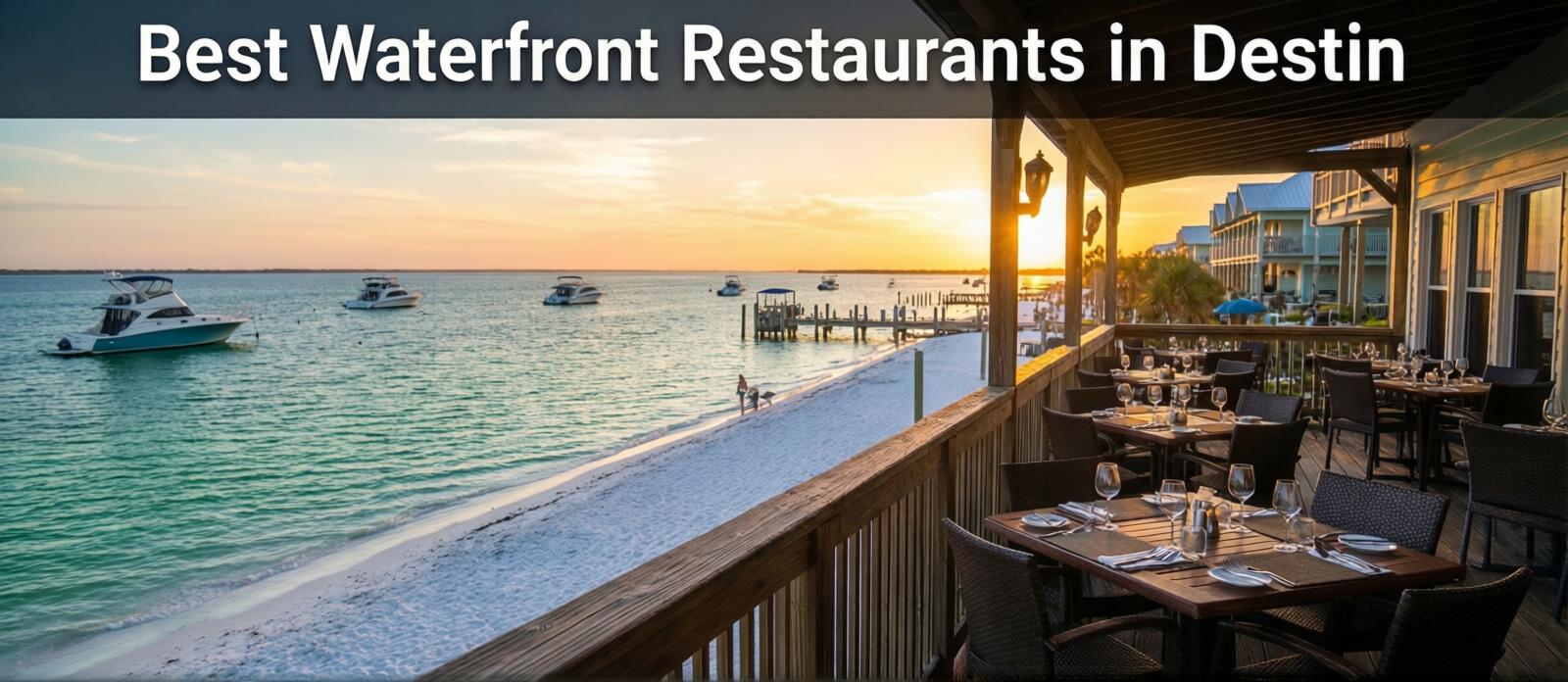 Baytowne Wharf village at Sandestin Resort in Miramar Beach Florida with outdoor dining restaurants and marina